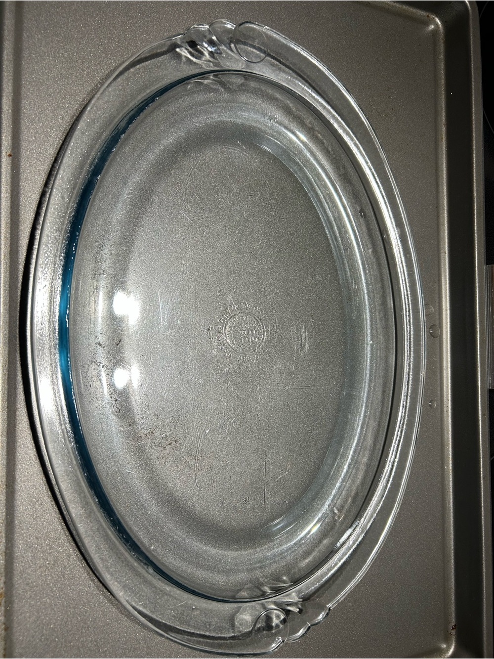 Pyrex TM #812 Oval Clear Glass Lid to Bake-and-Broil Fits #053 ; Fits #043 1.5Qt - Picture 6 of 7